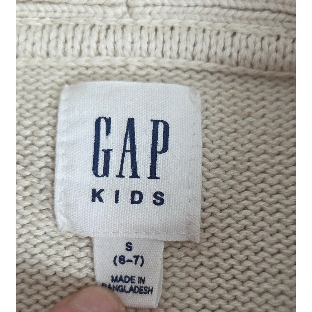 Gap Kids Boys S Shawl Collar Cable Knit Cardigan Sweater‎ Fisherman Ivory Preppy